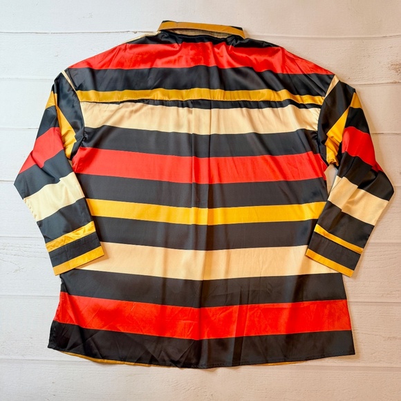 NWT - Stylewe - Women’s Striped Satin Button Down Blouse - Size Large. Brand new - Picture 4 of 8